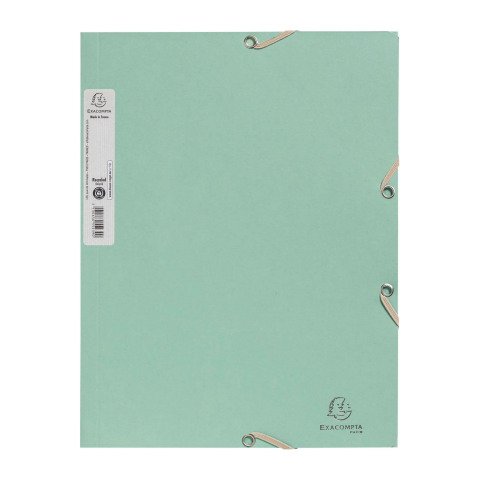 Carpeta con gomas y 3 solapas A4 AutentiK de Exacompta color verde jade