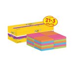 Post-it Super Sticky Notes 76 x 76 mm Assorted 90 Sheets Value Pack 21 + 3 Free