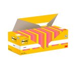 Confezione convenienza 18 blocchetti con adesivo standard 76x76 mm colorata e 6 in omaggio