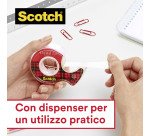 Confezione convenienza 6 + 2 in omaggio Nastri adesivi Scotch Crystal polipropilene 19 mm x 33 m trasparente