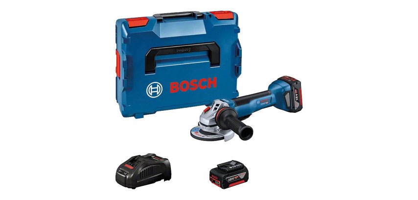Meuleuse angulaire sans fil Bosch Professional GWS 18V-10 P + 2 batteries + Chargeur