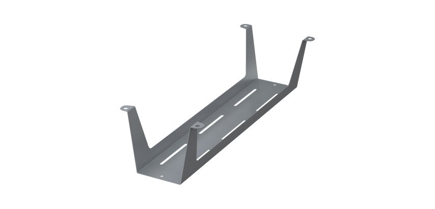 Canalina passacavi antracite 50 cm per scrivania singola