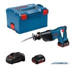 Scie sabre sans fil Bosch Professional GSA 18V-LI + 2 batteries + Chargeur