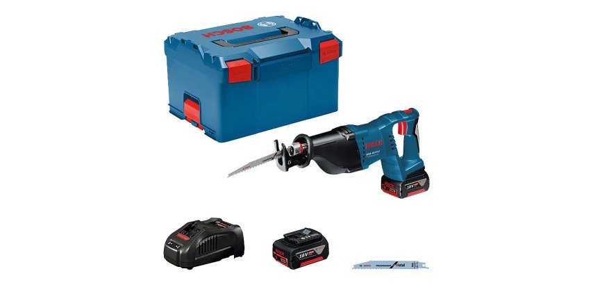 Scie sabre sans fil Bosch Professional GSA 18V-LI + 2 batteries + Chargeur