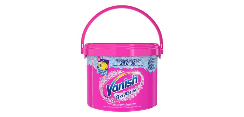 Détachant poudre Vanish Oxi Action couleurs - 90 lavages - Seau 2,7 Kg