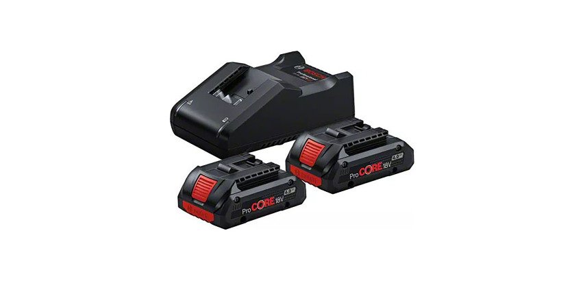 Starter Set von 2 ProCORE18V 4,0Ah Batterien + GAL 18V-40 Ladegerät Bosch Professional