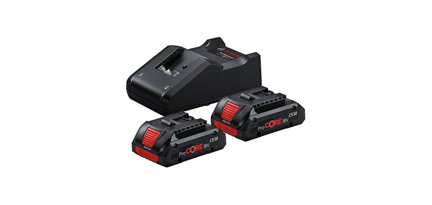 Starter Set de 2 Batteries ProCORE18V 4.0Ah + Chargeur GAL 18V-40 Bosch Professional