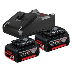 Starter Set de 2 Batteries GBA 18V 4.0Ah + Chargeur GAL 18V-40 Bosch Professional