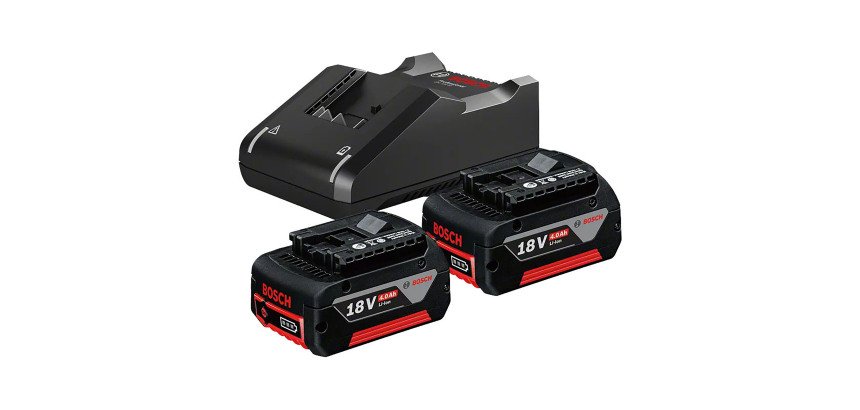 Starter Set de 2 Batteries GBA 18V 4.0Ah + Chargeur GAL 18V-40 Bosch Professional