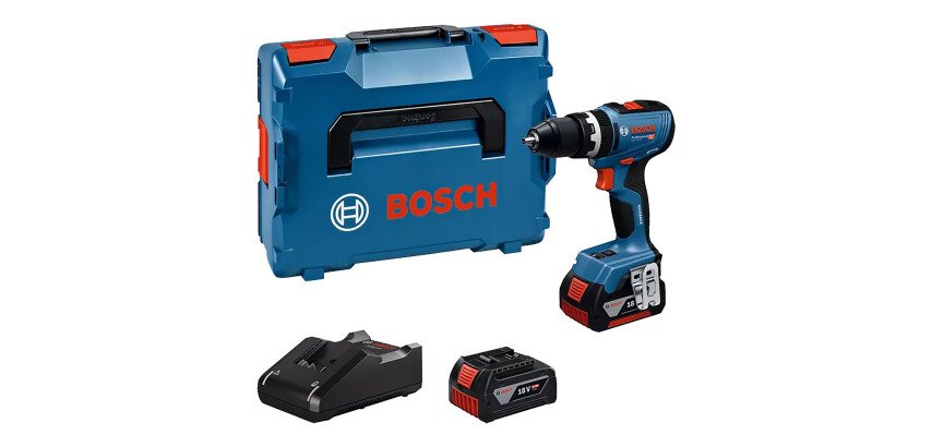 Accuboormachine Bosch Professional GSB 18V-65 draadloos + 2 accu's + oplader.