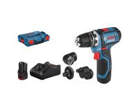 Perceuse-visseuse sans fil Bosch Professional GSR 12V-15 FC + 2 batteries + Chargeur