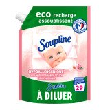 Assouplissant Soupline Hypoallergénique au lait d'amande douce - Lot de 3 berlingots de 200 ml