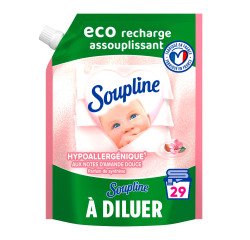Assouplissant Soupline Hypoallergénique au lait d'amande douce - Recharge de 600 ml