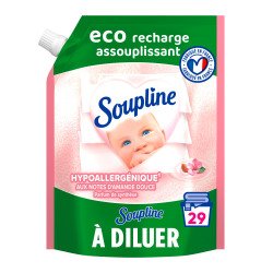 Hypoallergenic Softener Soupline with Sweet Almond Milk - Pack of 3 200ml pouches