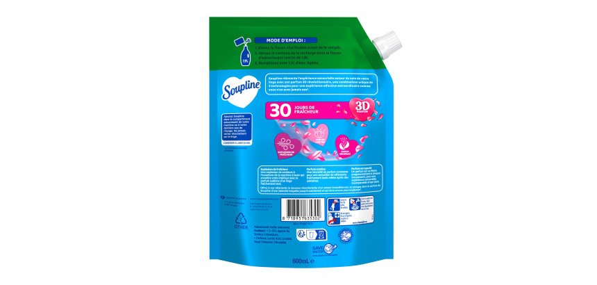 Fabric softener Soupline Grand Air - 600 ml refill