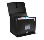 Clasificador con fuelle extensible negro cierre V-lock