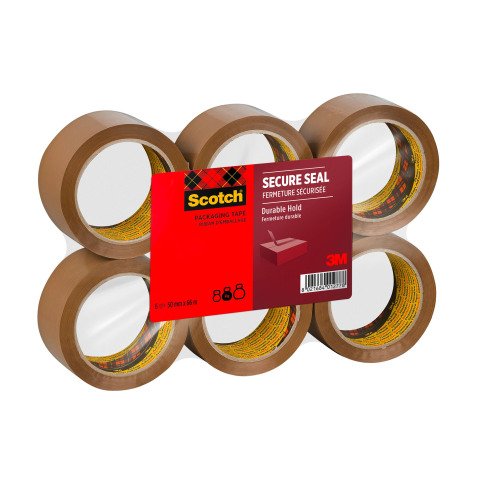 Ruban adhésif d'emballage SECURE SEAL Scotch, 50 mm x 66 m