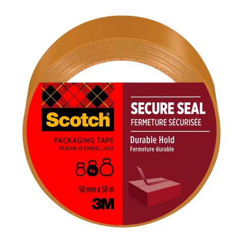 Ruban adhésif d'emballage polypropylène SECURE SEAL, 50 mm x 50 m