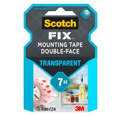 Cinta adhesiva de doble cara extra fuerte Scotch - Ancho 19 mm x Largo 5 m