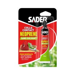 Colle contact type néoprène sans solvant - transparent - 30 mL