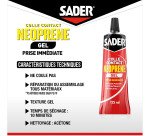 Colle contact néoprène multi-usages - gel - transparent -  125 mL