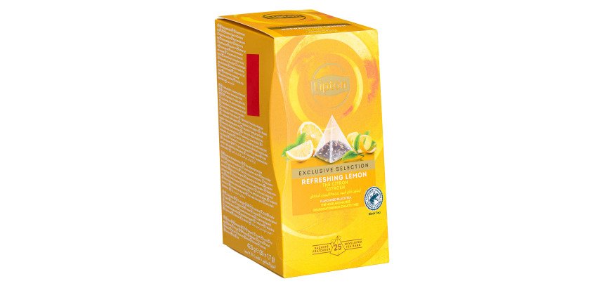 Thé noir citron Lipton Exclusive Selection - Boîte de 25 sachets pyramides