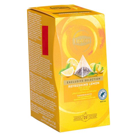Thé noir citron Lipton Exclusive Selection - Boîte de 25 sachets pyramides