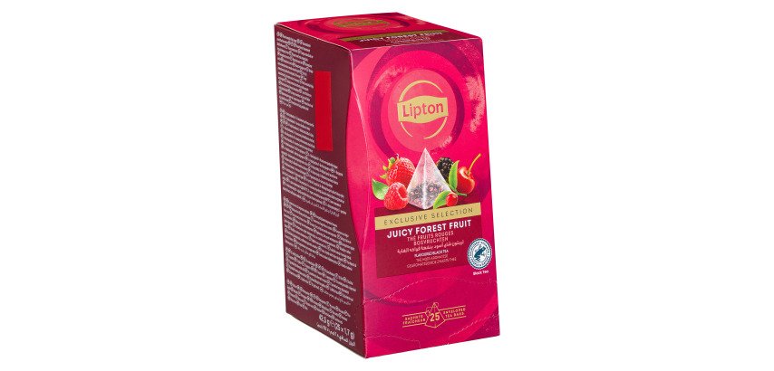Thé noir fruits rouges Lipton Exclusive Selection - Boîte de 25 sachets pyramides