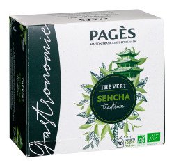 Thé vert Sencha Bio Pagès - Boîte de 50 sachets