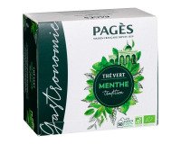 Thé vert menthe Bio Pagès - Boîte de 50 sachets