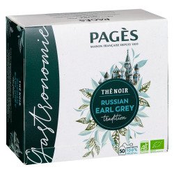 Thé noir Russian Earl Grey Bio Pagès - Boîte de 50 sachets