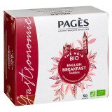 Thé noir English Breakfast Bio Pagès - Boîte de 50 sachets