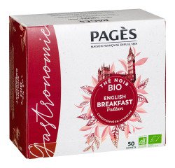 Thé noir English Breakfast Bio Pagès - Boîte de 50 sachets