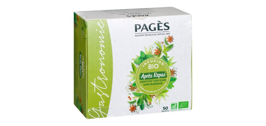 Infusion Après-repas Bio Pagès - Boîte de 50 sachets