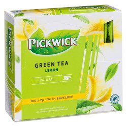 Thé vert citron Pickwick - Boîte de 100 sachets