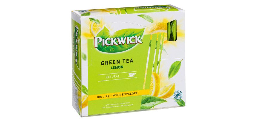 Thé vert citron Pickwick - Boîte de 100 sachets