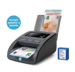 Detector automático de billetes falsos Safescan 155-S Complete (detector + batería + apilador de billetes)