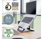 Support réglable ultra-plat pour ordinateur portable - gris foncé - Leitz Ergo