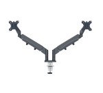 Bras double pour écrans - faible encombrement - gris foncé - Leitz Ergo