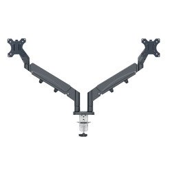 Bras double pour écrans - faible encombrement - gris foncé - Leitz Ergo
