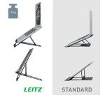 Support réglable ultra-plat pour ordinateur portable - gris foncé - Leitz Ergo