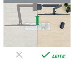 Bras simple pour écran - faible encombrement - gris foncé - Leitz Ergo