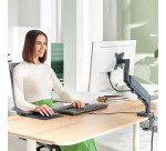 Bras simple pour écran - faible encombrement - gris foncé - Leitz Ergo