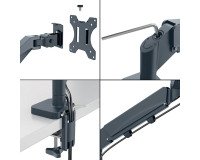 Dubbele arm voor computerschermen Leitz Ergo donkergrijs