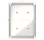 Vitrine d'affichage intérieure Nobo Premium Plus - 4 feuilles