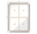 Vitrine d'affichage extérieure Nobo Premium Plus - 4 feuillles