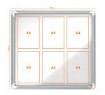Vitrine d'affichage extérieure Nobo Premium Plus - 6 feuilles