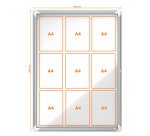 Vitrine d'affichage extérieure Nobo Premium Plus - 9 feuilles