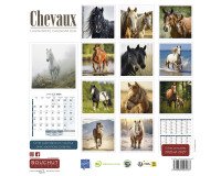 Calendrier souple illustré cheval 30 x 30 cm