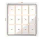 Vitrine d'affichage extérieure Nobo Premium Plus - 12 feuilles